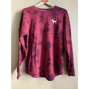 Victoria's Secret PINK Women Sweatshirt Spirit Jersey Burgundy Size XS
